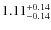 $\rm 1.11_{-0.14}^{+0.14}$