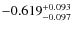 $\rm -0.619_{-0.097}^{+0.093}$