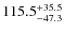 $\rm 115.5_{-47.3}^{+35.5}$