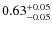 $\rm0.63_{-0.05}^{+0.05}$