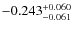 $\rm -0.243_{-0.061}^{+0.060}$