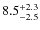 $\rm 8.5_{-2.5}^{+2.3}$