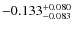 $\rm -0.133_{-0.083}^{+0.080}$