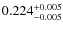 $\rm0.224_{-0.005}^{+0.005}$