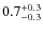 $\rm0.7_{-0.3}^{+0.3}$
