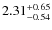 $\rm 2.31_{-0.54}^{+0.65}$