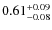 $\rm0.61_{-0.08}^{+0.09}$