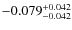 $\rm -0.079_{-0.042}^{+0.042}$