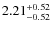 $\rm 2.21_{-0.52}^{+0.52}$