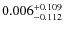 $\rm0.006_{-0.112}^{+0.109}$