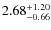 $\rm 2.68_{-0.66}^{+1.20}$