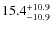 $\rm 15.4_{-10.9}^{+10.9}$