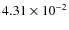 $4.31\times 10^{-2}$
