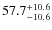 $\rm 57.7_{-10.6}^{+10.6}$