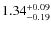$\rm 1.34_{-0.19}^{+0.09}$