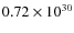 $0.72 \times 10^{30}$