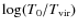 $\log(T_0/T_{\rm vir})$
