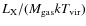 $L_{\rm X}/(M_{\rm gas} kT_{\rm vir})$