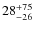 $\rm 28^{+75}_{-26}$