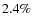 $2.4\%$