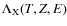 $\Lambda_{\rm X}(T,Z,E)$