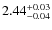 $\rm 2.44_{-0.04}^{+0.03}$