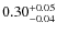 $\rm0.30_{-0.04}^{+0.05}$