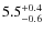 $\rm 5.5_{-0.6}^{+0.4}$