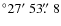 $^\circ 27\hbox{$^\prime$ }53\hbox{$.\!\!^{\prime\prime}$ }8$