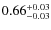 $\rm0.66_{-0.03}^{+0.03}$