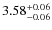 $\rm 3.58_{-0.06}^{+0.06}$