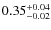 $\rm0.35_{-0.02}^{+0.04}$