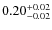 $\rm0.20_{-0.02}^{+0.02}$