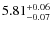 $\rm 5.81_{-0.07}^{+0.06}$