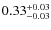 $\rm0.33_{-0.03}^{+0.03}$