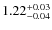 $\rm 1.22_{-0.04}^{+0.03}$