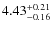 $\rm 4.43_{-0.16}^{+0.21}$