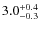 $\rm 3.0_{-0.3}^{+0.4}$