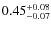 $\rm0.45_{-0.07}^{+0.08}$