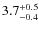$\rm 3.7_{-0.4}^{+0.5}$