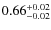 $\rm0.66_{-0.02}^{+0.02}$