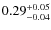 $\rm0.29_{-0.04}^{+0.05}$