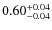 $\rm0.60_{-0.04}^{+0.04}$