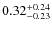 $\rm0.32_{-0.23}^{+0.24}$