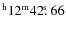 $^{\rm h}12^{\rm m} 42\hbox{$.\!\!^{\rm s}$ }66$