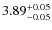 $\rm 3.89_{-0.05}^{+0.05}$