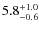 $\rm 5.8_{-0.6}^{+1.0}$