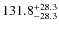 $\rm 131.8_{-28.3}^{+28.3}$