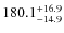 $\rm 180.1_{-14.9}^{+16.9}$