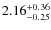 $\rm 2.16_{-0.25}^{+0.36}$